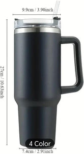 Liying 40 oz S.Tumbler with Handle and Straw Insulated Cup Travel (Black)
